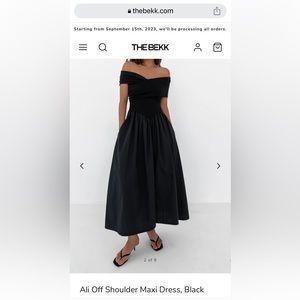 The Bekk Ali Off Shoulder Maxi Dress, Black
